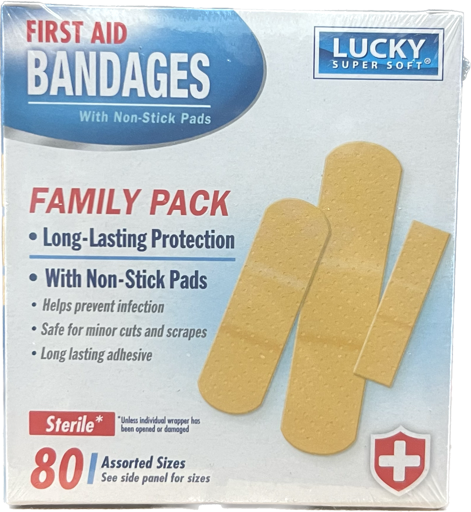 LUCKY FIRST AID BANDAGES 100PK /24