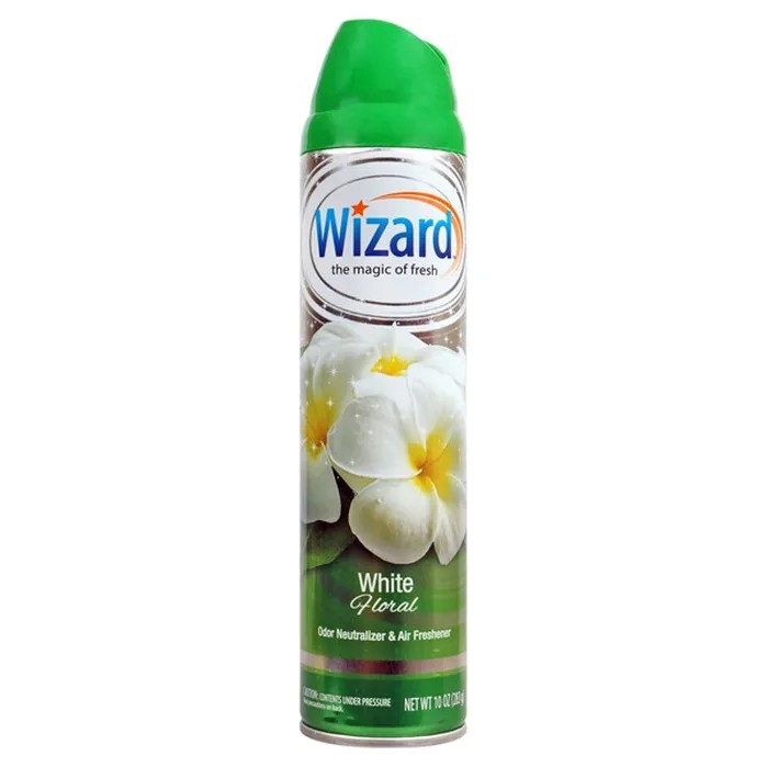 WIZARD AIR Freshener WHITE FLORAL 10oz /12