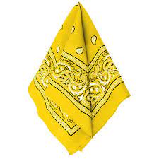 [BR5523] BANDANA YELLOW 12-PK