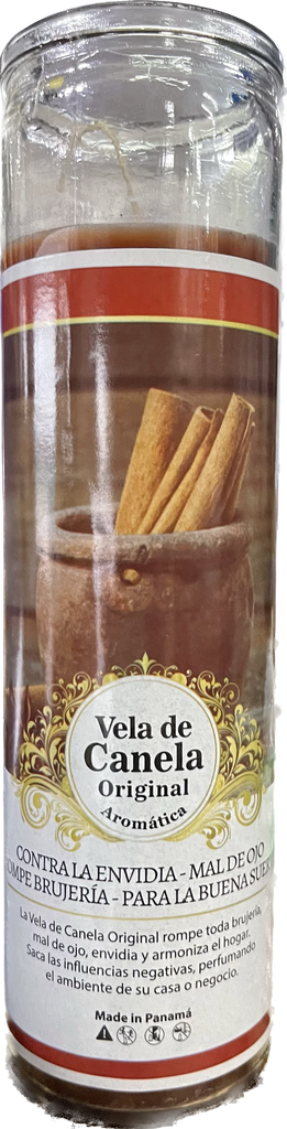 [7592338000157] CANDLE 8" FRAGRANCE CANELA 12PK BROWN