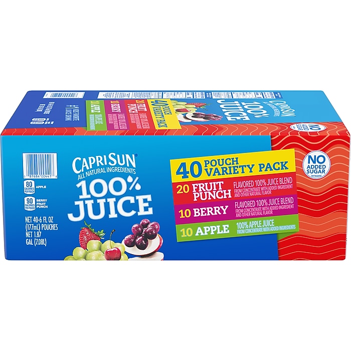CAPRISUN VARIETY  6.7oz - 40PK exp 6/2026