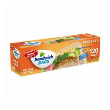 HOMES SANDWICH BAGS Fold Lock 120ct /24