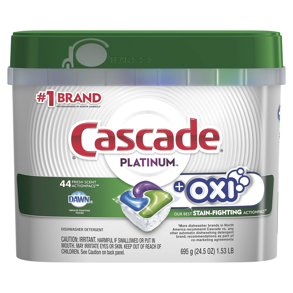 CASCADE PLATNIUM POD LAUNDRY WITH OXI BOOST 24.5oz