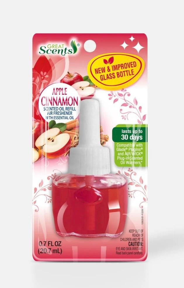 GREAT S. PLUG-IN  APPLE & CINNAMON 0.7oz /12