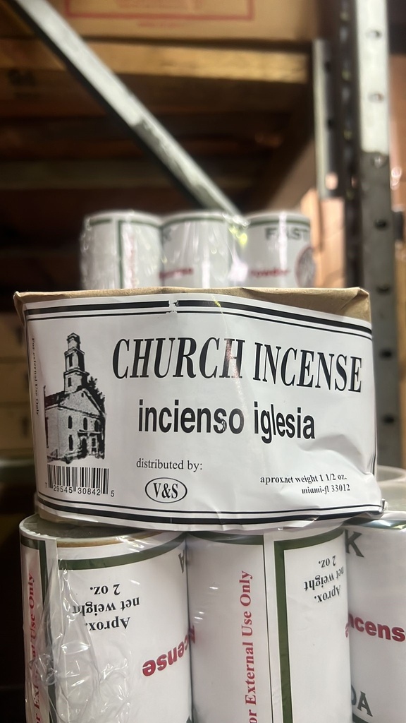 INCENSE CAN CHURCH 12PK