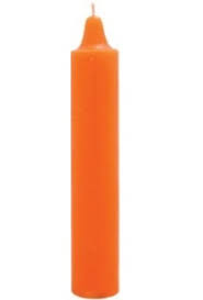 CANDLE JUMBO ORANGE 12PK