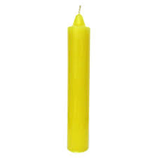 CANDLE JUMBO YELLOW 12PK