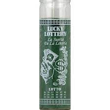 CANDLE LOTTERY GREEN 12 PK