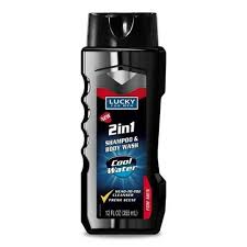 Lucky Men 2in1 Wash + Shampoo Cool Water 12oz /12