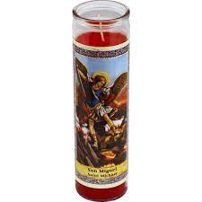 CANDLE 8" W/Label MICHAEL / SAN MIGUEL 400ml 12PK RED