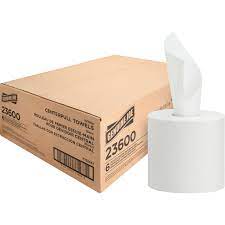 PAPER TOWEL CENTER PULL  WHITE 6-ROLLS