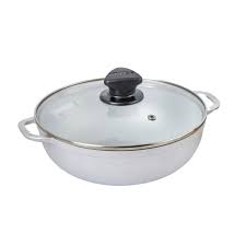 Universal Cast Aluminum Caldero W/Glass Lid 26cm /6