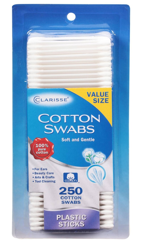 CLARISSE COTTON SWAB 250 CT /12