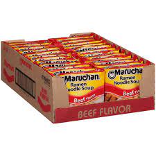 MARUCHAN RAMEN BEEF 3oz - 24PK NO RETURNS exp 3/27
