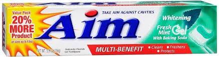 Aim T/paste 5.5oz Witng W/Bkng Soda Fresh Mint /24