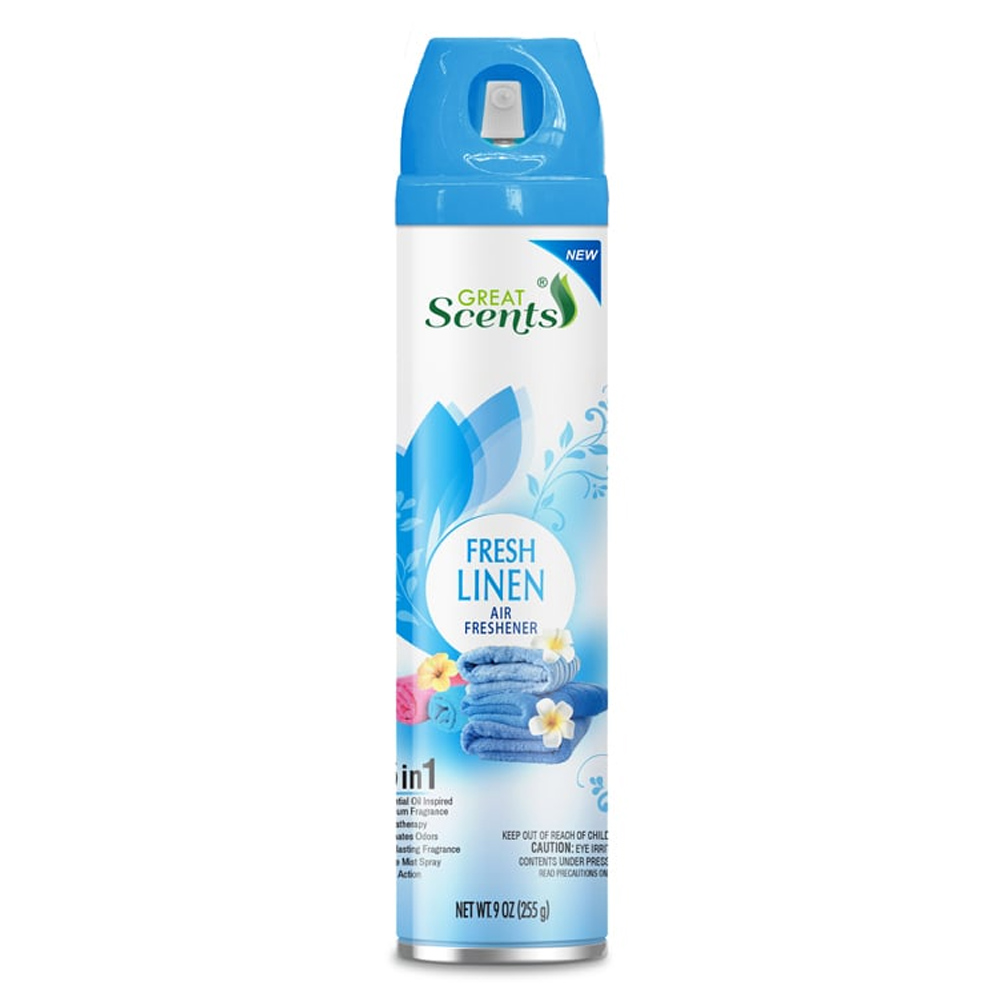 GREAT S. AIR FRESHENER FRESH LINEN 9oz /12
