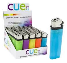 [10855553008587] CUE II LIGHTER ASSISTED COLORS 50ct /20