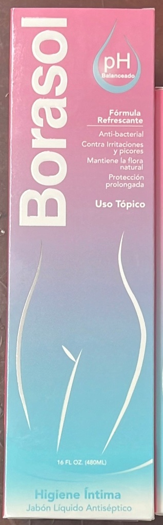 BORASOL Antiseptic FEMININE WASH 16oz /12 exp3/28