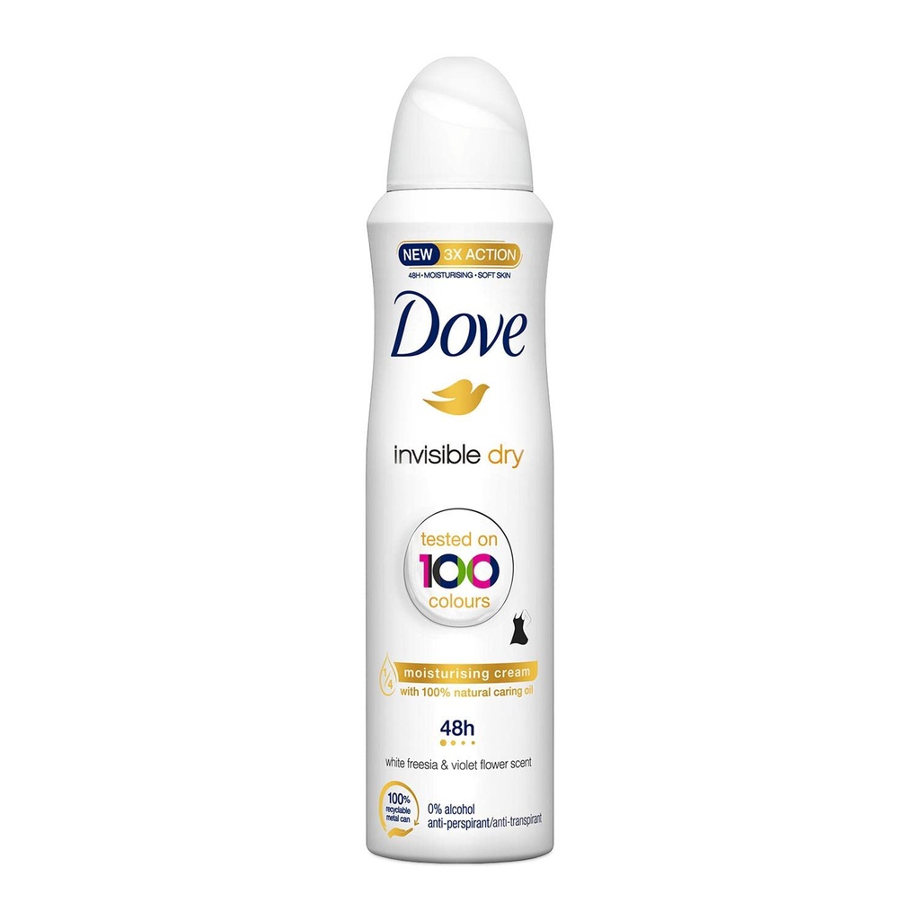DOVE DEOD SPRAY UK INVISIBLE DRY 150ml /12