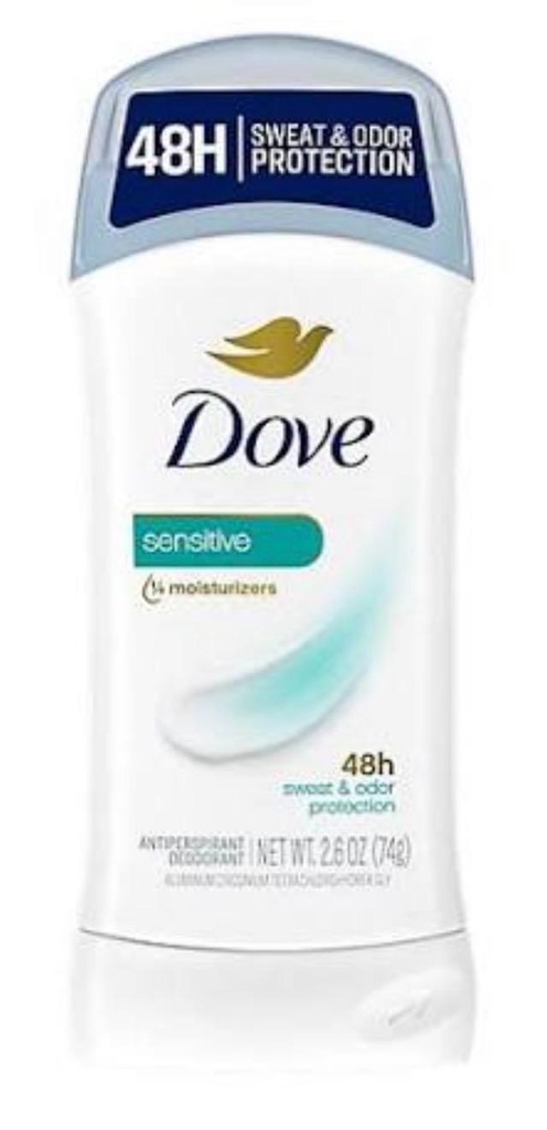 DOVE DEOD STICK SENSITIVE SKIN 2.6oz /12