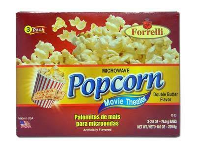 FORRELLI POPCORN Movie Theater 3pk 2.6oz /12 exp 9/26