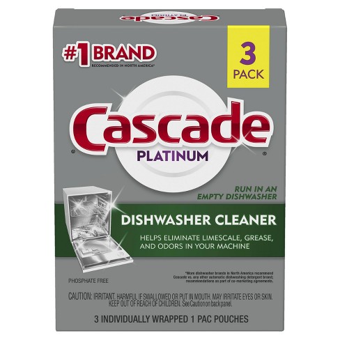 CASCADE PLATINUM DISHWASHER CLEANER 3pouches /3