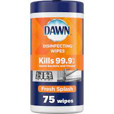 DAWN DISINFECTING WIPES 75CT /6