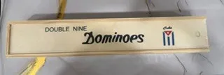 DOMINO 2/9 WOOD BOX CUBAN FLAG /12