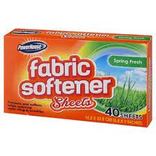 POWERHOUSE FABRIC SOFTENER SHEETS SPRING FRESH 40CT /12