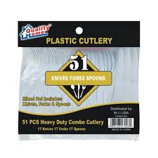 TERMOPAC Plastic FORK - SPOON - KNIFE - MIX 51pcs /48
