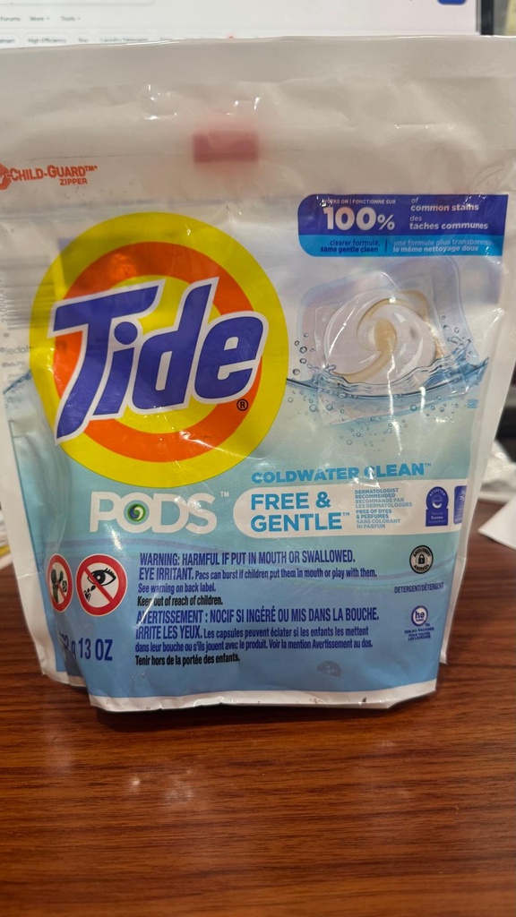 TIDE PODS FREE & GENTLE 16CT /6