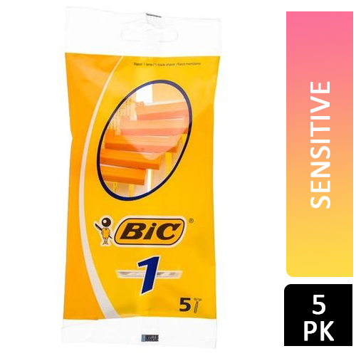 BIC RAZOR SINLE BLADE SENSITIVE 5PK /40
