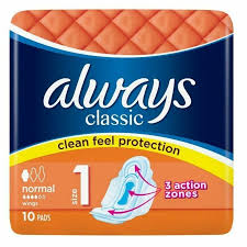 ALWAYS CLASSIC Normal 10ct (Naranja) W/Wings /16