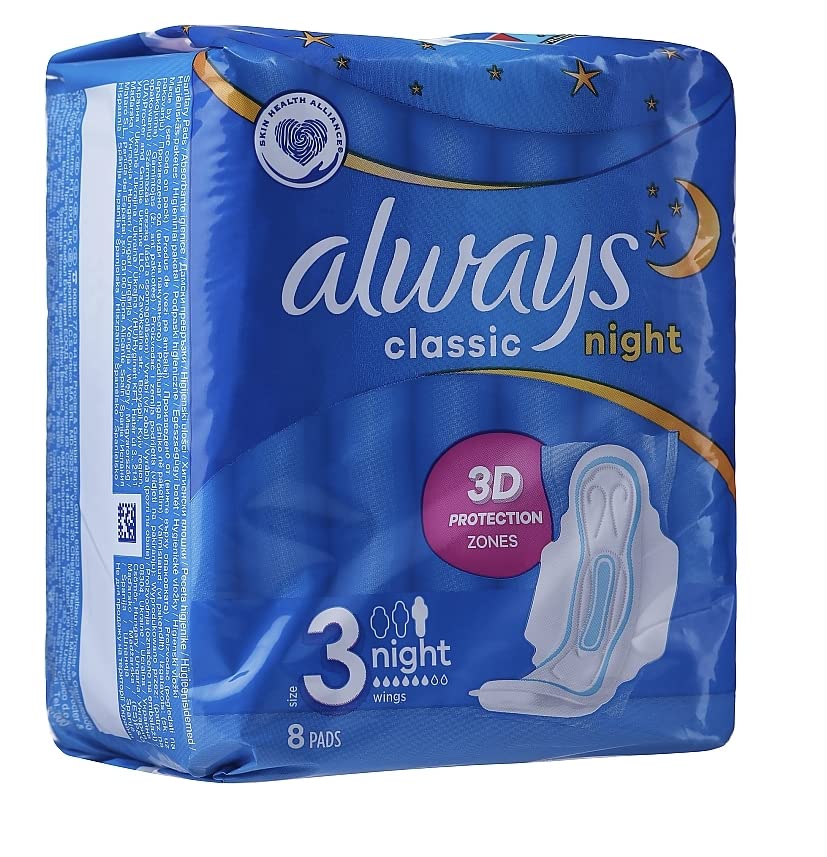 ALWAYS CLASSIC NIGHT 8CT (BLUE) /16