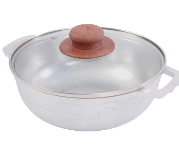 [7702561788900] Universal Cast Aluminum Caldero W/Glass Lid 22cm /6