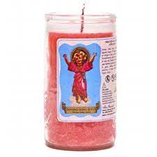 [186148536080  24PK] CANDLE 50 HR 3" W/Label DIVINO NINO 24PK PINK