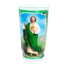 CANDLE 50 HR 3" SAN JUDAS TADEO 24PK GREEN