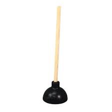 Wooden Handle Black Toilet Plunger 26.5" /24 (C21-16723)