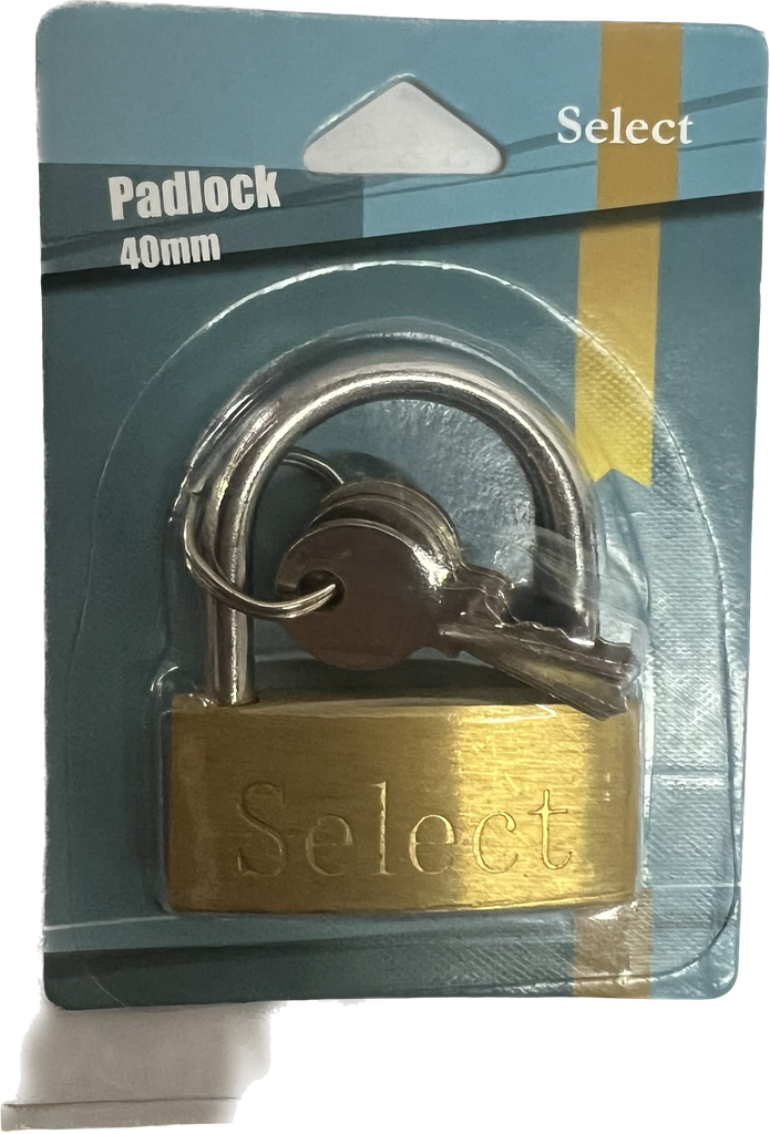 BRASS PADLOCK 40mm BLISTER /144