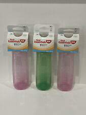 First Essentials Pink-Blue-Green Baby Bottles 9oz-6PK /6