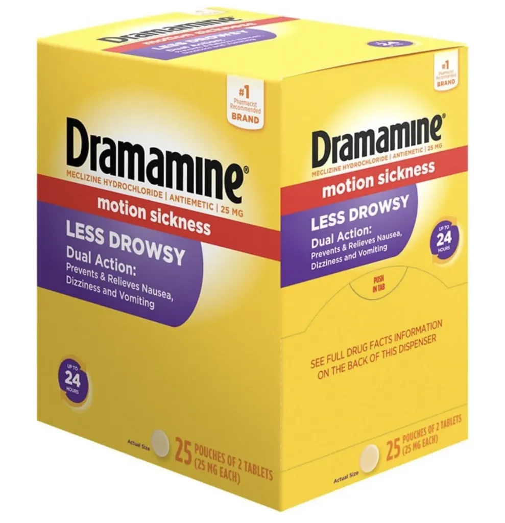 DRAMAMINE Motion Sickness BOX 25PK x 2's /20 exp 2/28