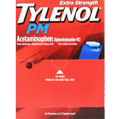 TYLENOL PM BOX 25pk X 2's /20 exp 4/28