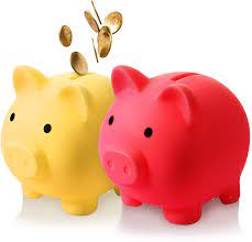 PIGGY BANK Plastic Assorted Colors /24