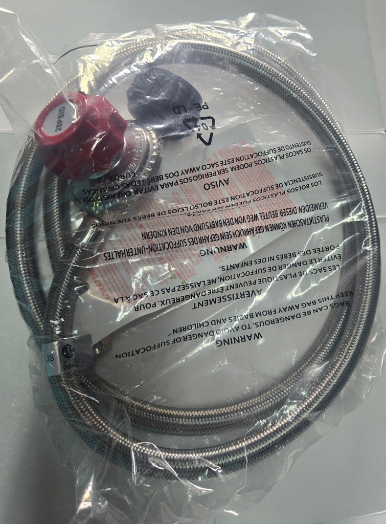 ZPL S/S STOVE KIT HOSE W/REGULATOR item # ZB-13 /30