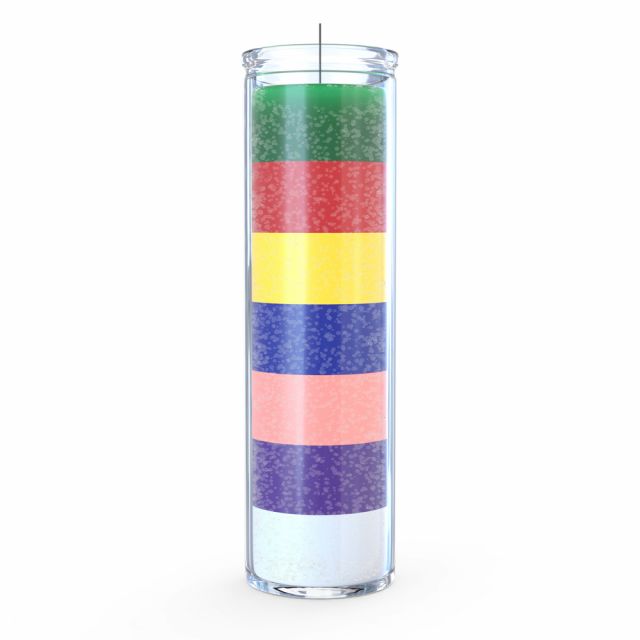 CANDLE 8" PLAIN 400ml 7 COLORES 12PK