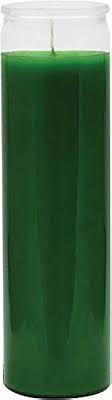 CANDLE 7 DIA Clear glass 470ml GREEN 12PK 470 ml