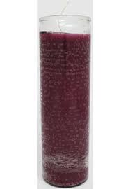 CANDLE 7 DIA  Clear glass 470ml PURPLE 12PK