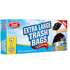 HOMES TRASH BAGS 33GL-7ct /24