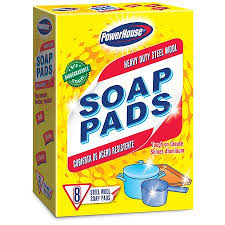 [808829122909] POWER HOUSE SOAP PADS STEEL WOOL-10 pk