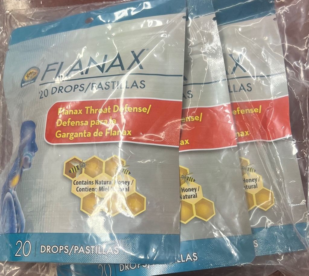 Flanax Throat Drops Lozange 20ct X 3PK /24 exp09/26
